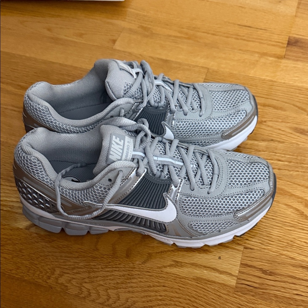 Nike Silver and White Athletic Sneakers